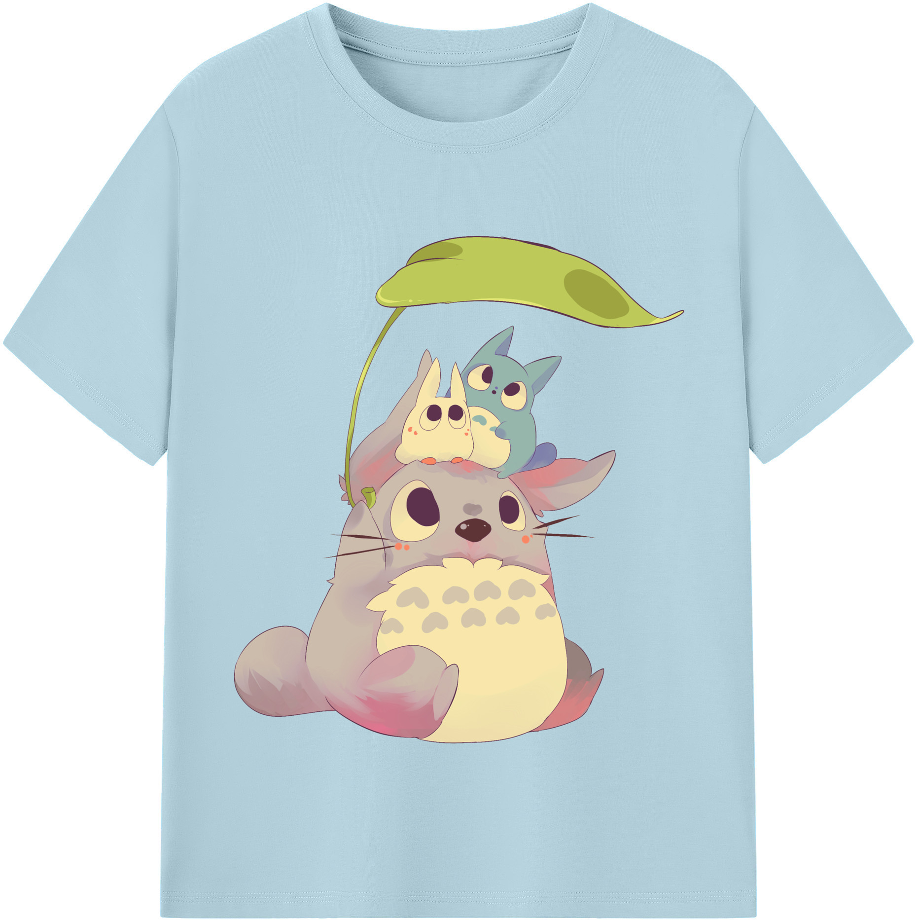（画像用） となりのトトロ 草壁メイ 草壁サツキ My Neighbor Totoro Satsuki Kusakabe Mei Kusakabe 綿100％半袖Tシャツ（フロントプリント）